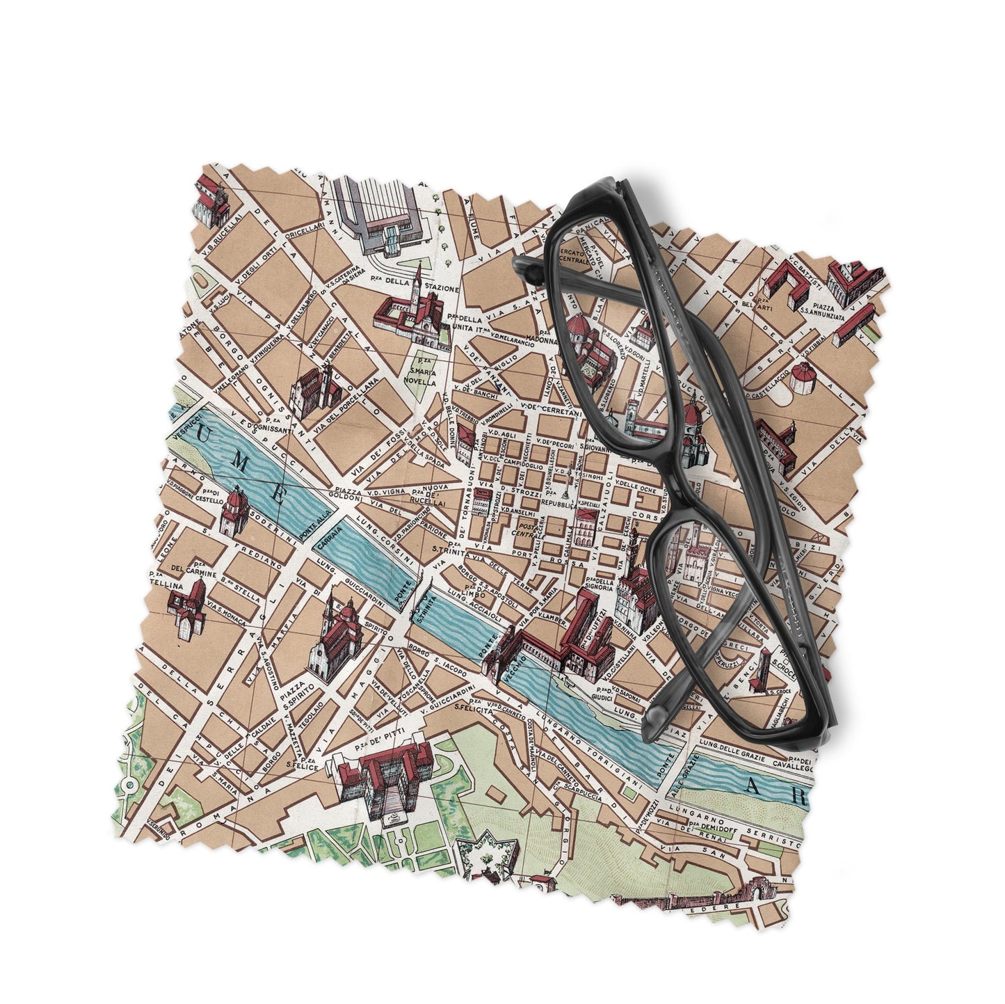 Florence Italy Map Lens Cloth | Florence Microfiber Glasses Cleaner | Travel Gift