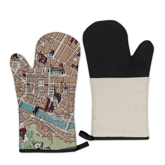 Florence, Italy Map Oven Mitt | Vintage-Inspired Kitchen Gift