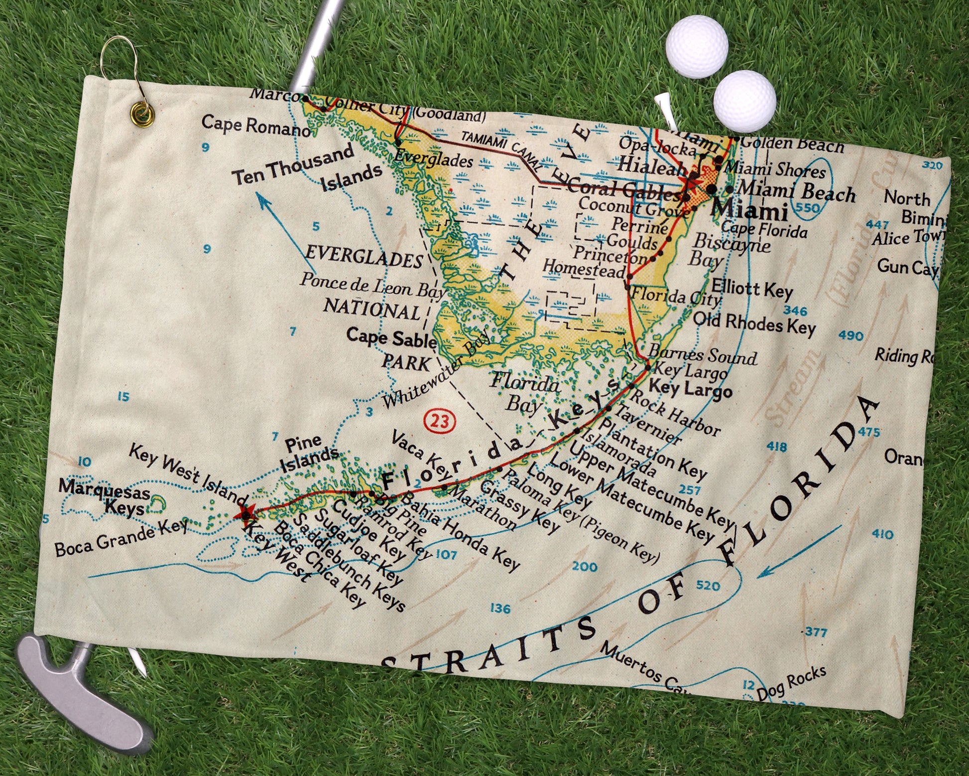 Florida Keys golf towel primary image