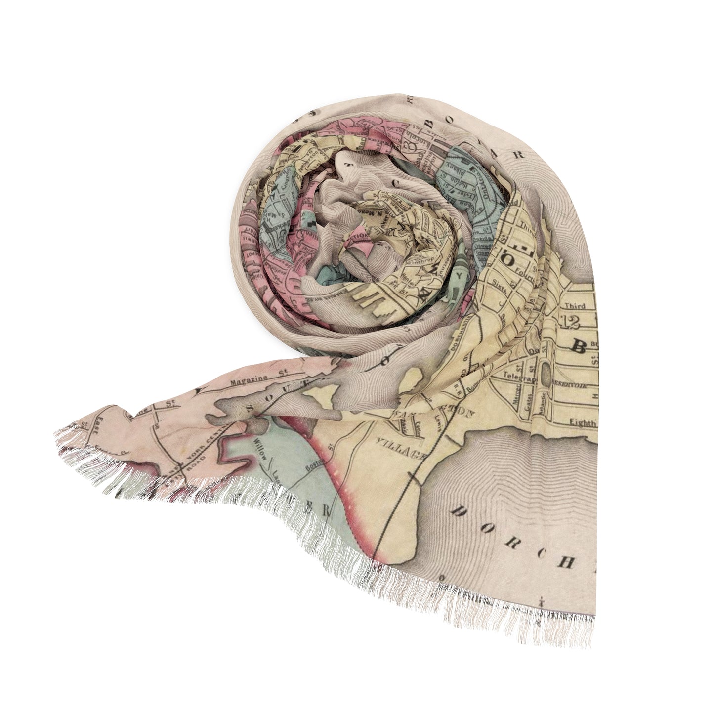 Boston Map Scarf | Vintage-Inspired City Accessory
