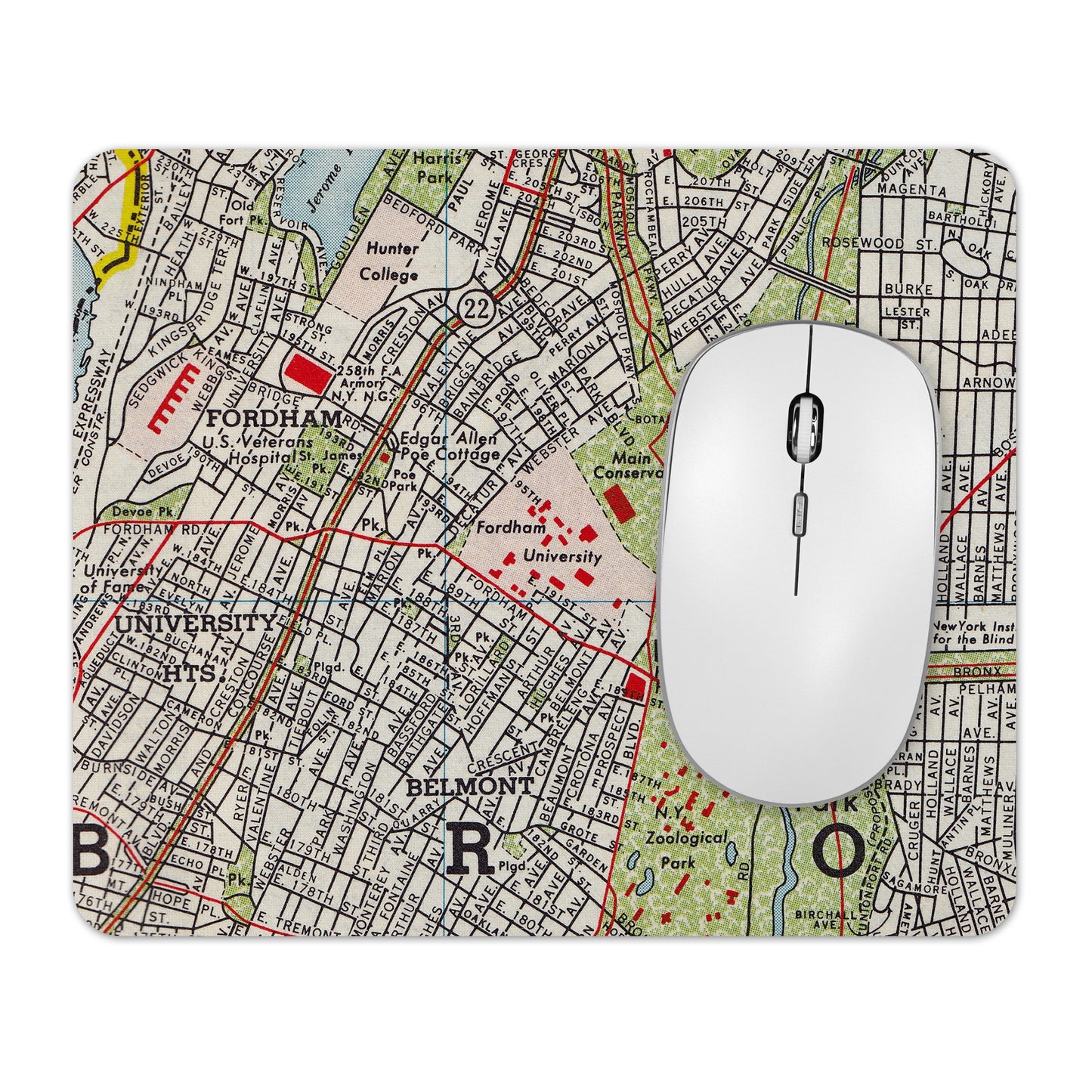 Fordham University Map Mousepad | Fordham Rams Desk Accessory