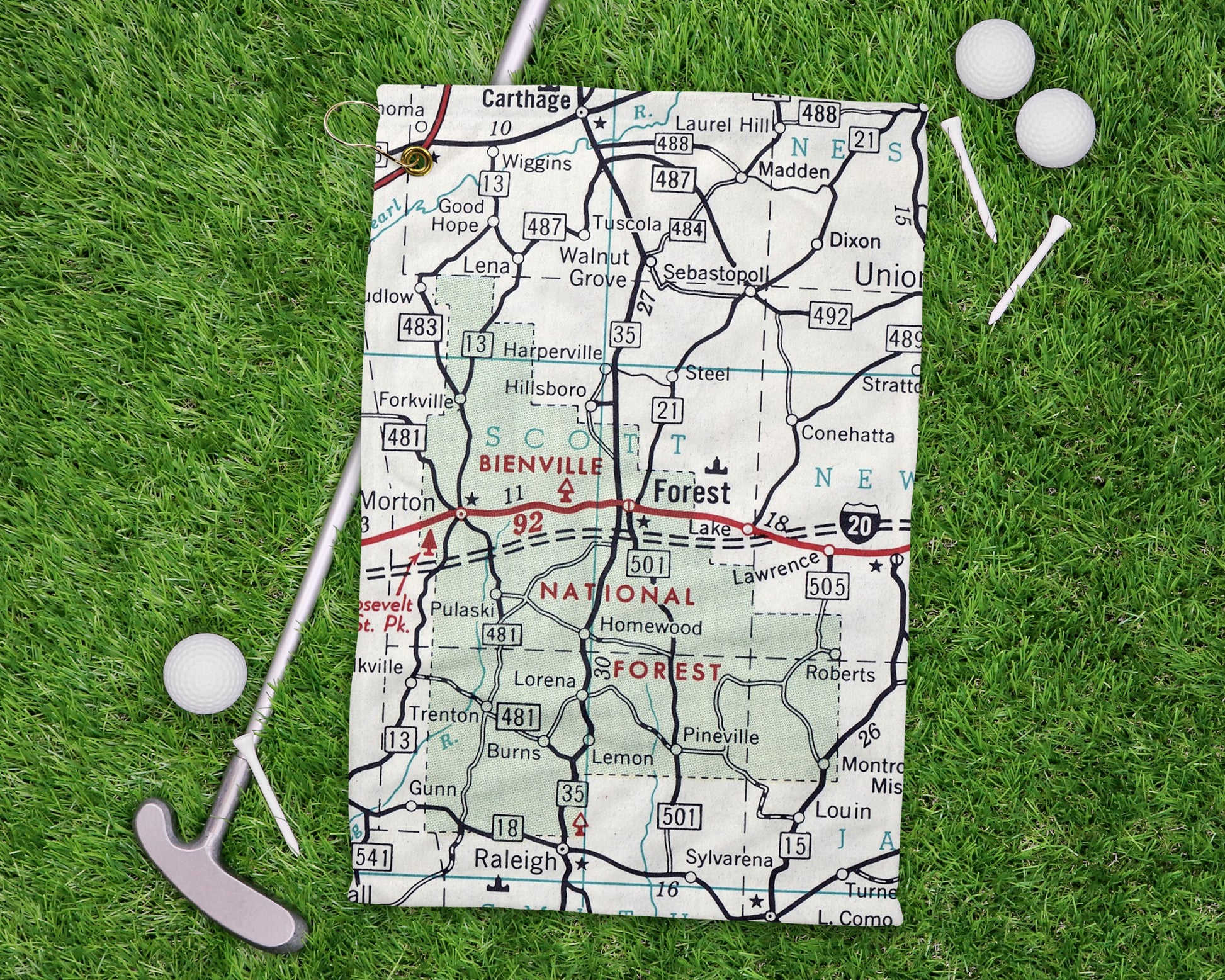 Forest Mississippi golf towel primary image