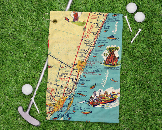 Fort Lauderdale Florida golf towel primary image