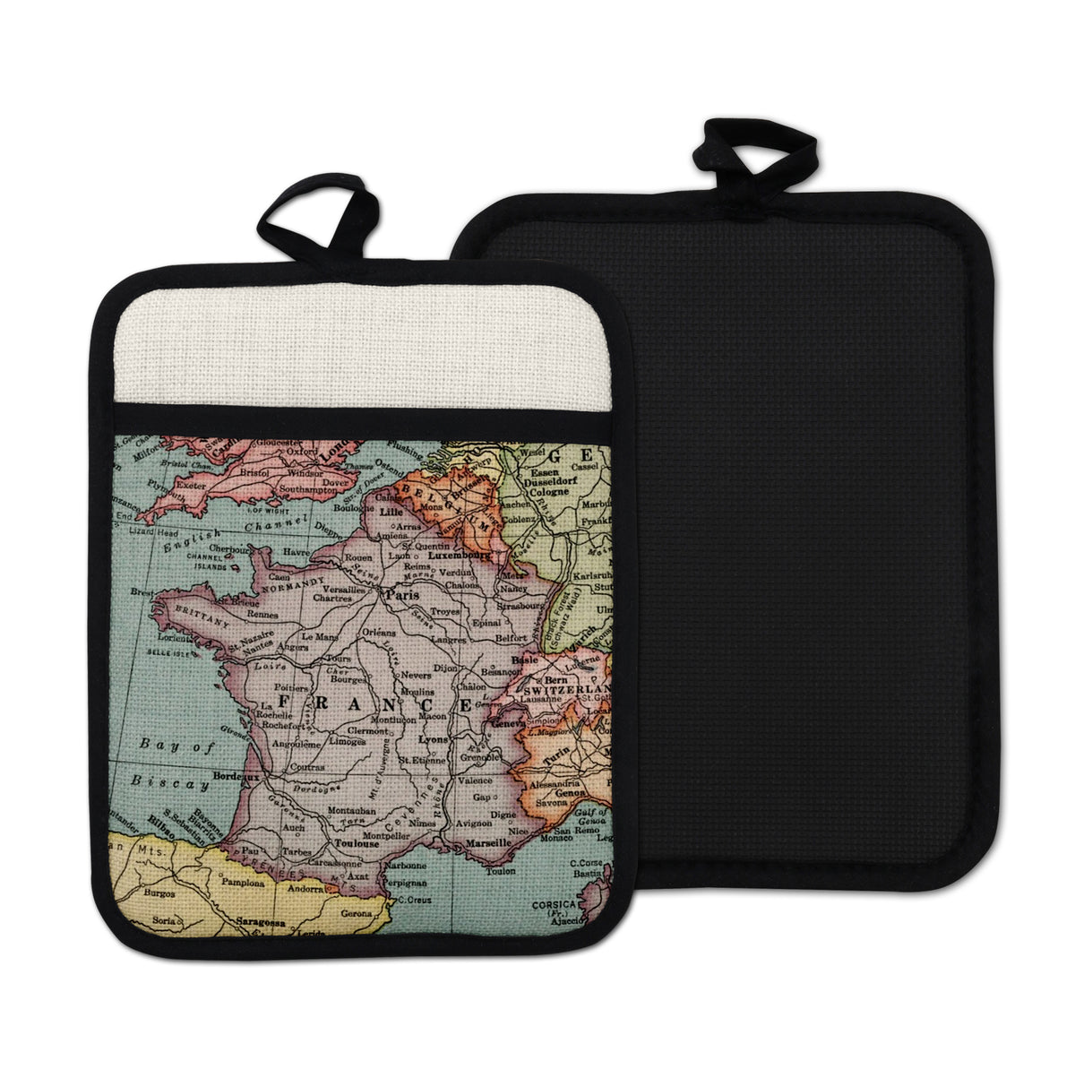 France Vintage Map Hot Pad