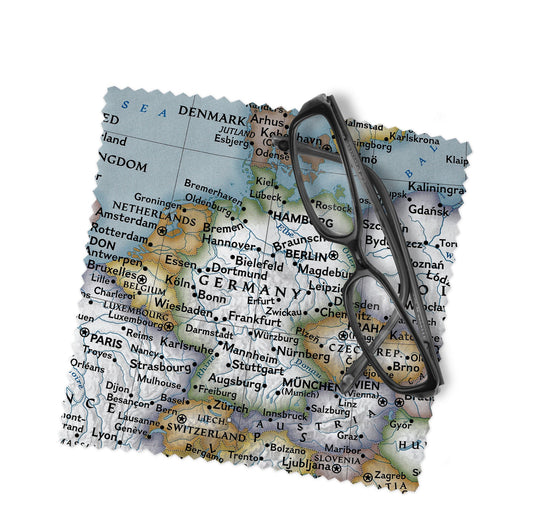 Germany Map Lens Cloth | Germany Microfiber Glasses Cleaner | Travel Gift