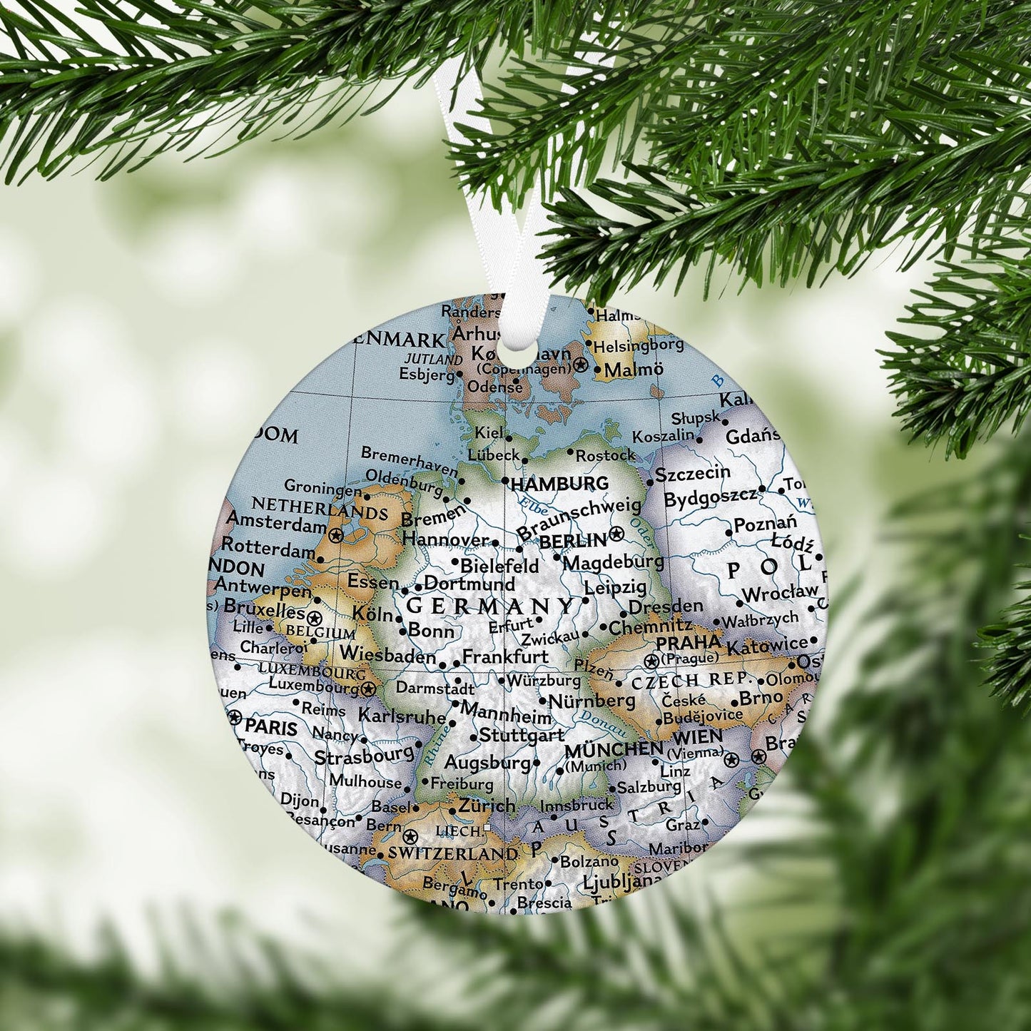 Germany Vintage Map Ornament