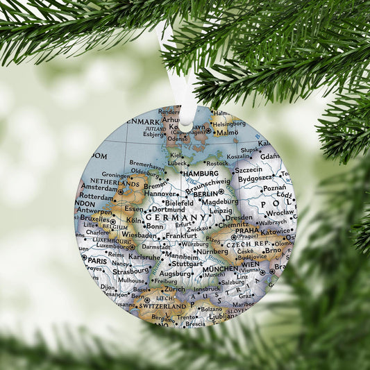 Germany Vintage Map Ornament