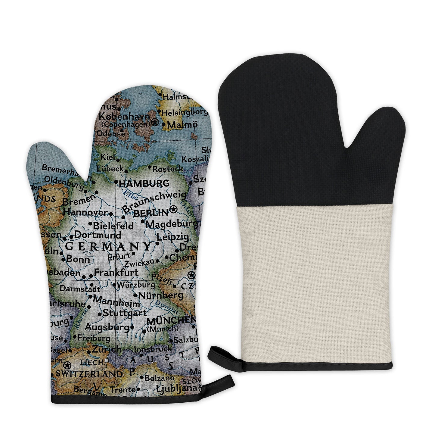 Germany Map Oven Mitt | Vintage-Inspired Kitchen Gift