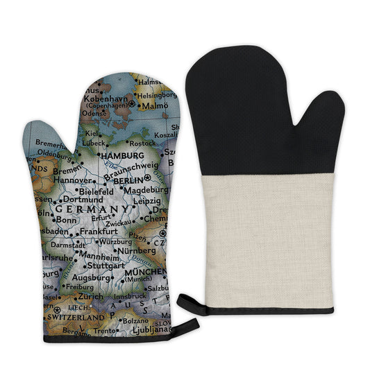 Germany Map Oven Mitt | Vintage-Inspired Kitchen Gift