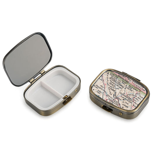 Glacier National Park vintage map pill case