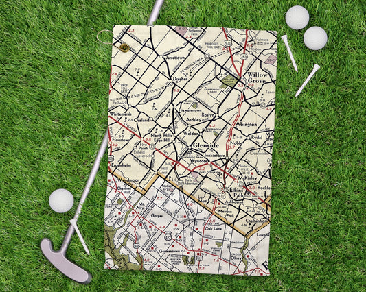 Glenside Pennsylvania golf towel primary image