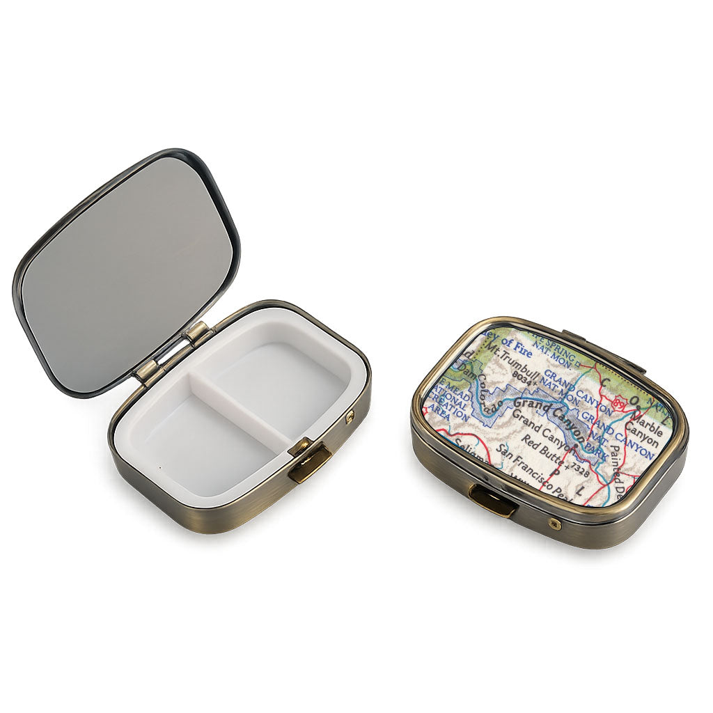 Grand Canyon National Park vintage map pill case