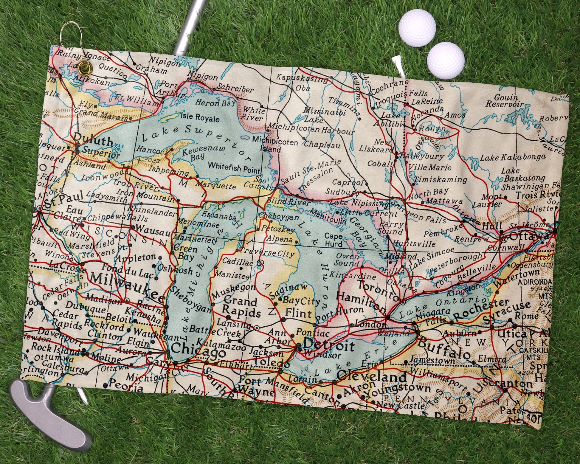 Great Lakes golf towel primary image
