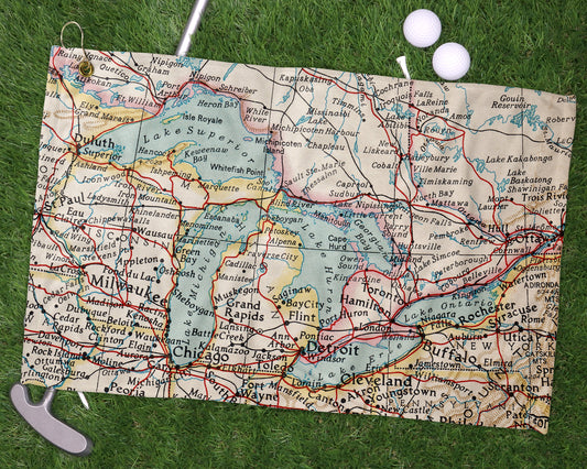 Great Lakes golf towel primary image
