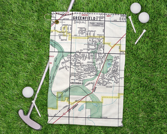 Greendale Wisconsin golf towel primary image