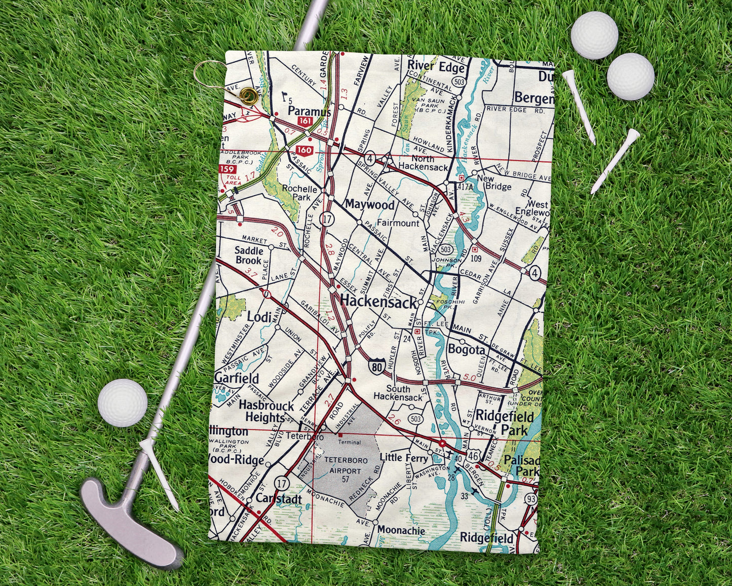 Hackensack New Jersey golf towel primary image