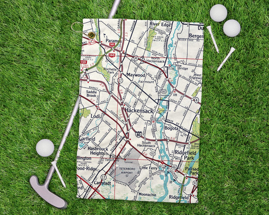 Hackensack New Jersey golf towel primary image