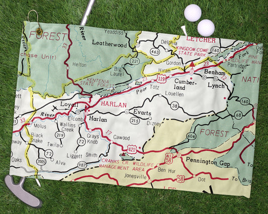 Harlan Kentucky golf towel primary image
