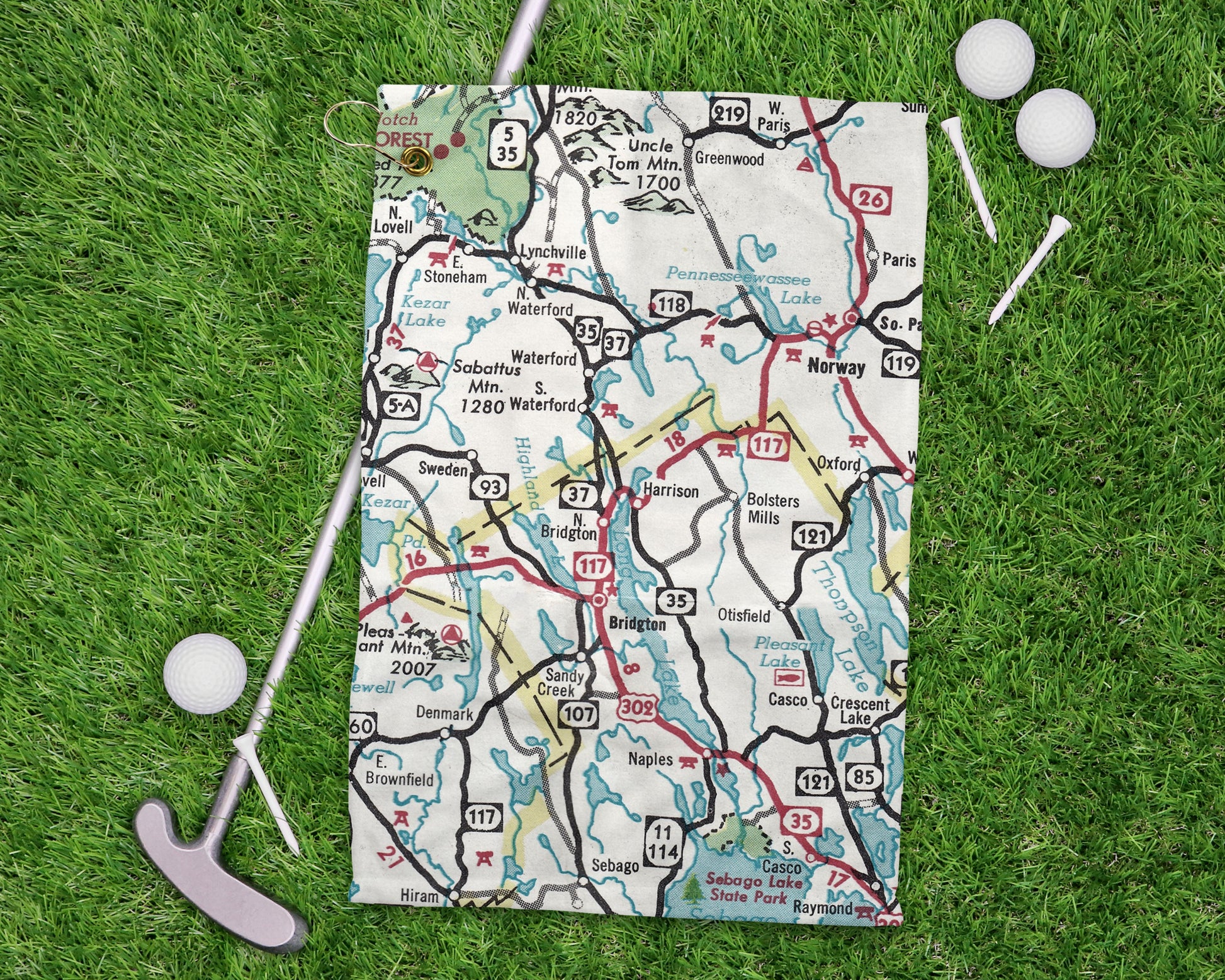Harrison Maine golf towel primary image