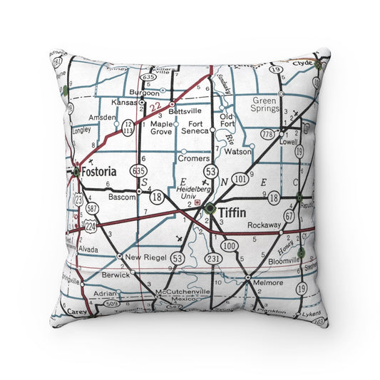 Heidelberg University vintage map pillow