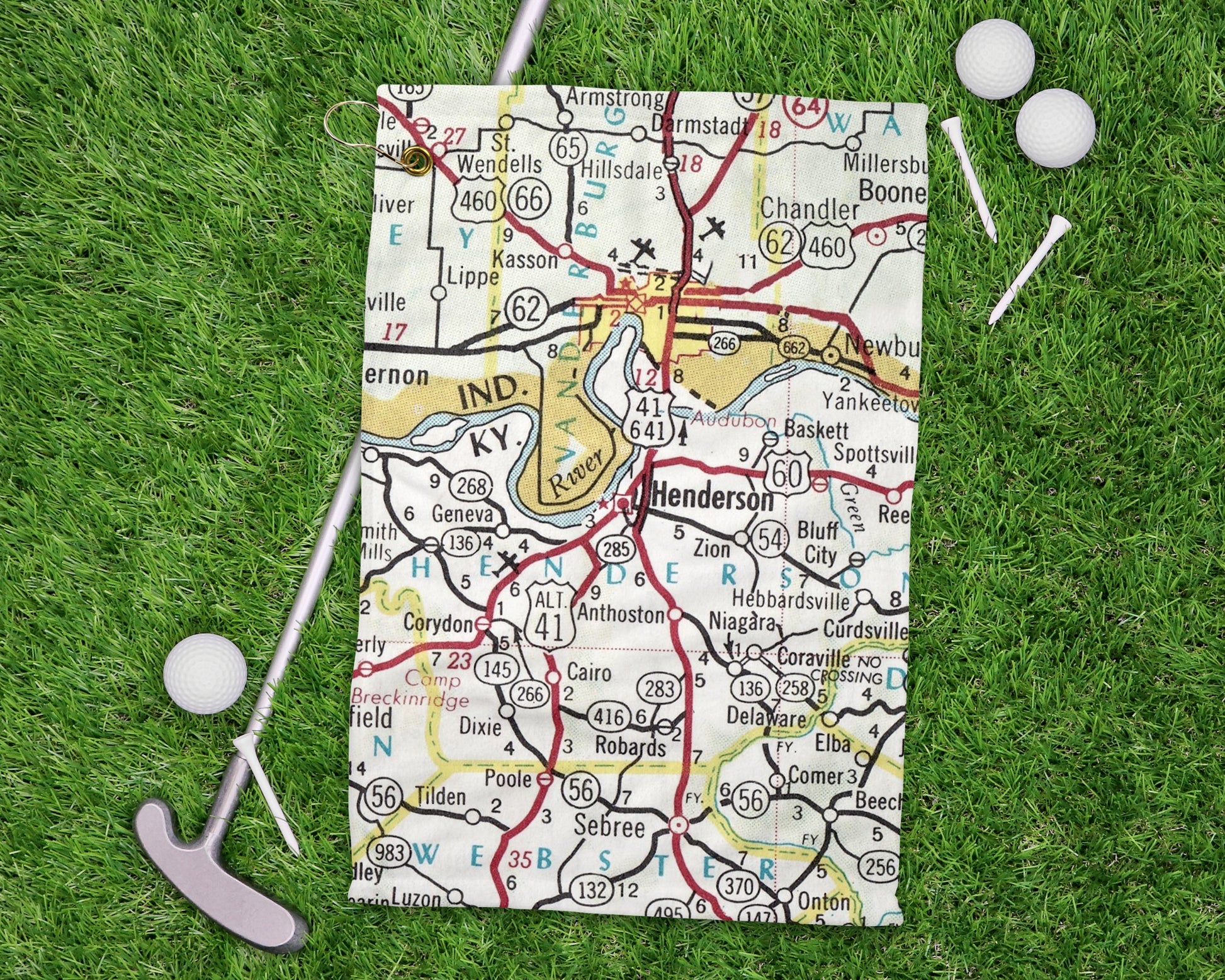 Henderson Kentucky golf towel primary image