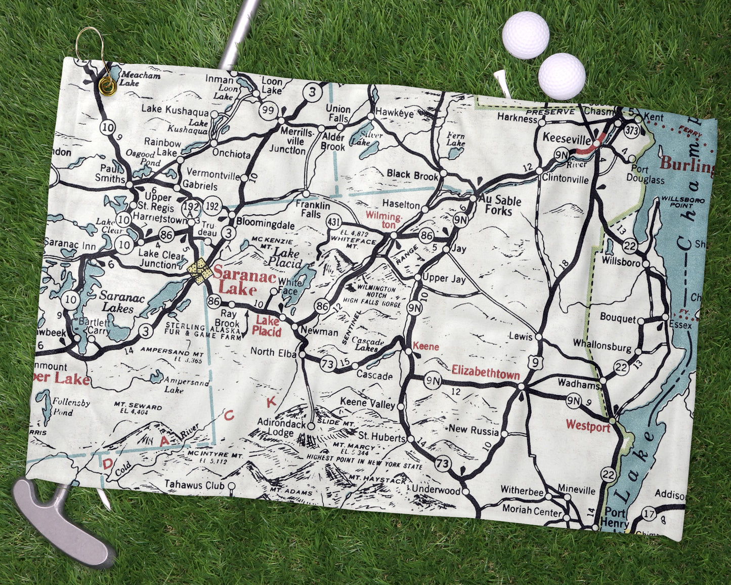 High Falls Gorge New York golf towel primary image