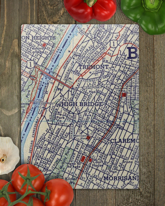 Highbridge Bronx New York Map Cutting Board