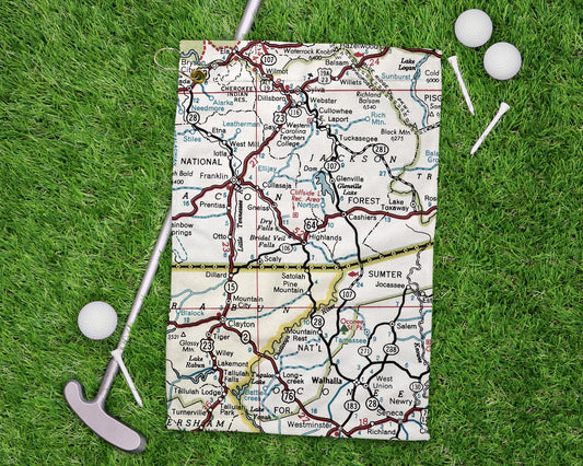 Highlands North Carolina golf towel primary image