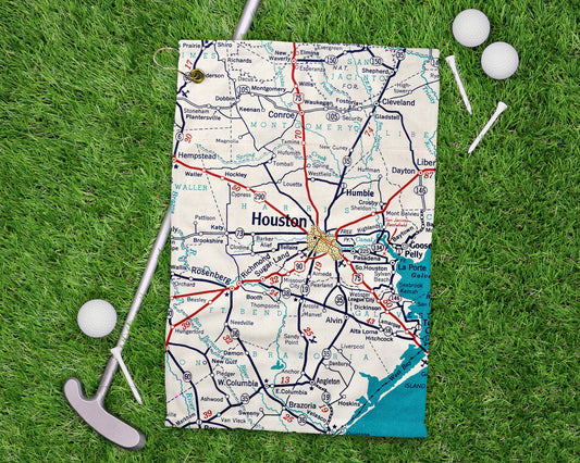 Houston Texas golf towel primary image