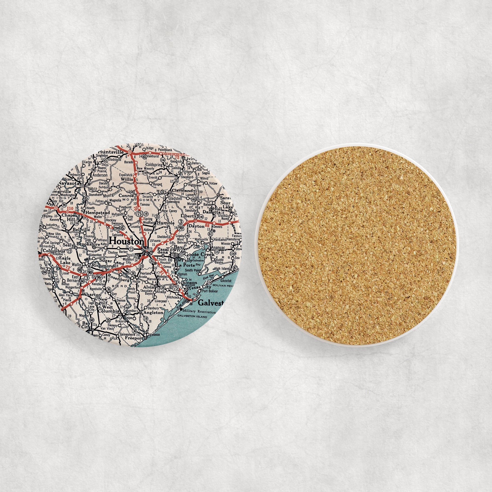 Houston Texas Map Coasters – Daisy Mae Designs