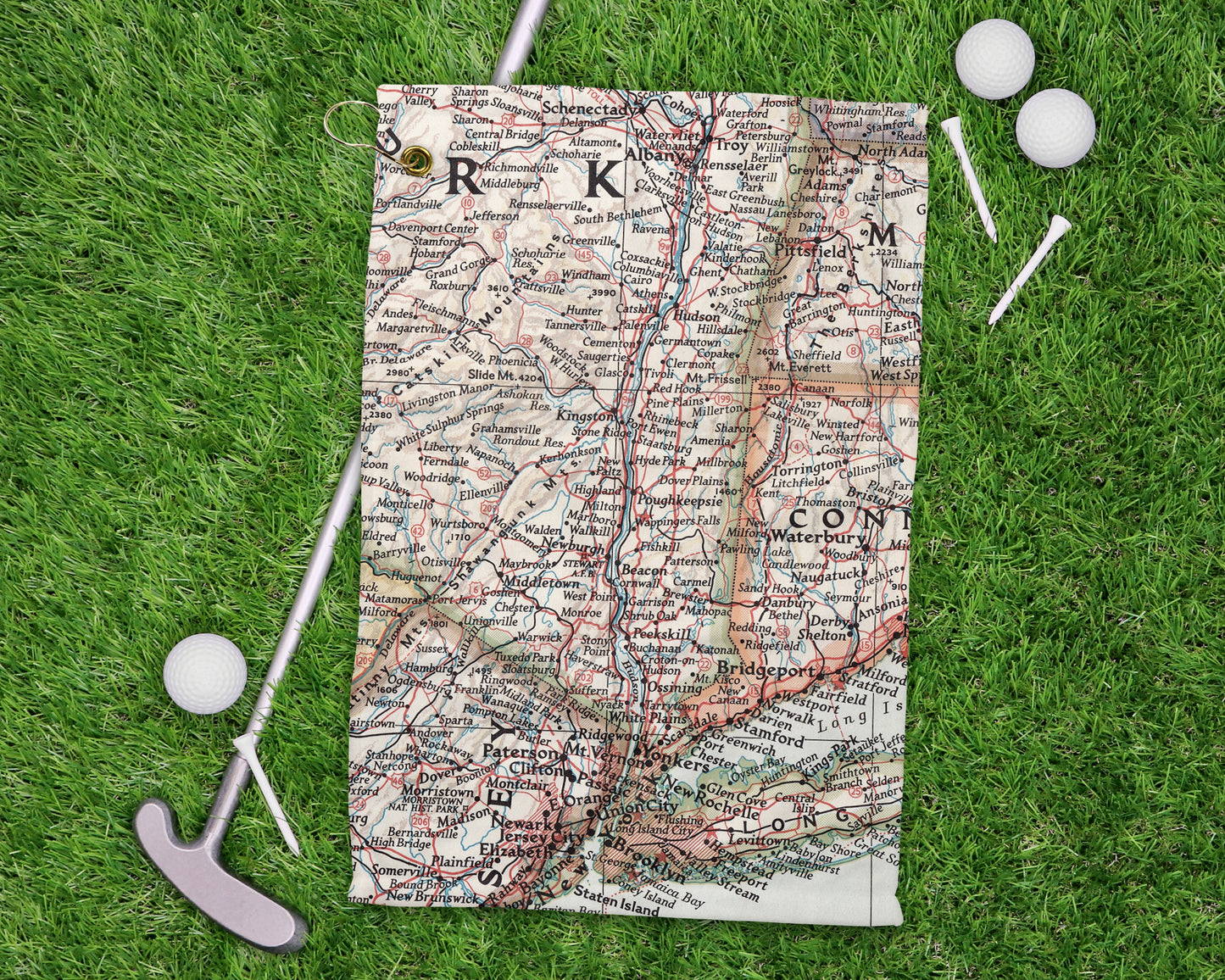 Hudson Valley New York golf towel primary image