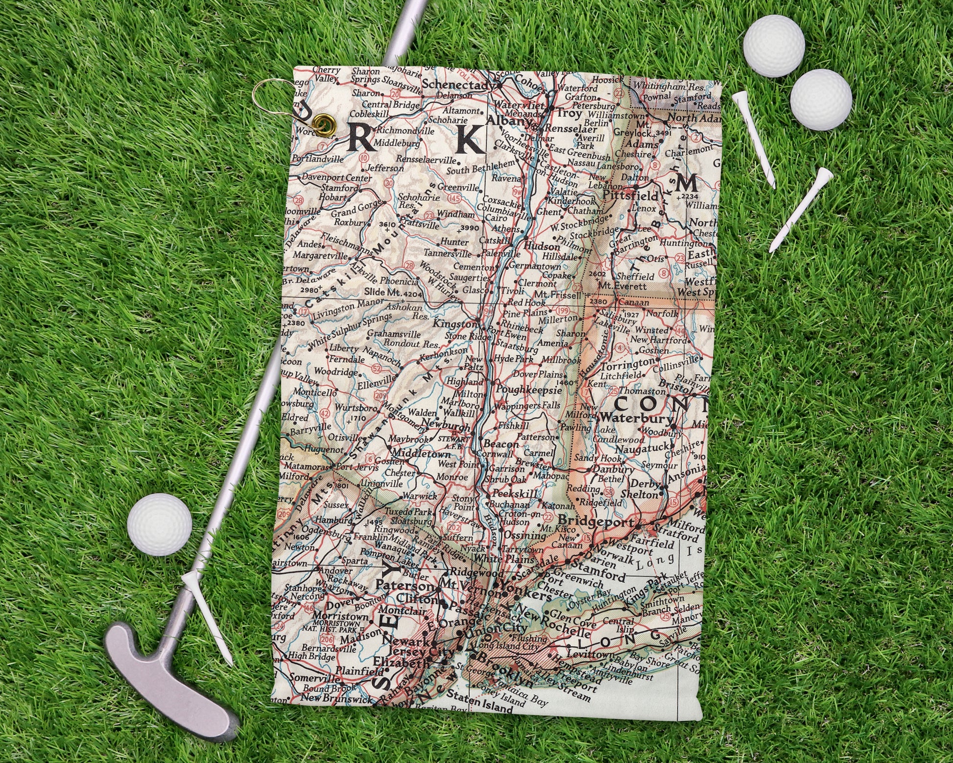 Hudson Valley New York golf towel primary image
