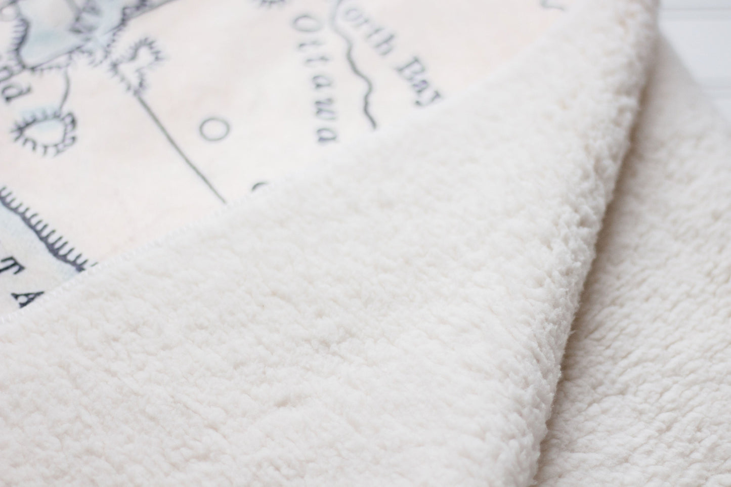 Long Beach Island, New Jersey Map Sherpa Fleece Blanket | Cozy Travel Throw