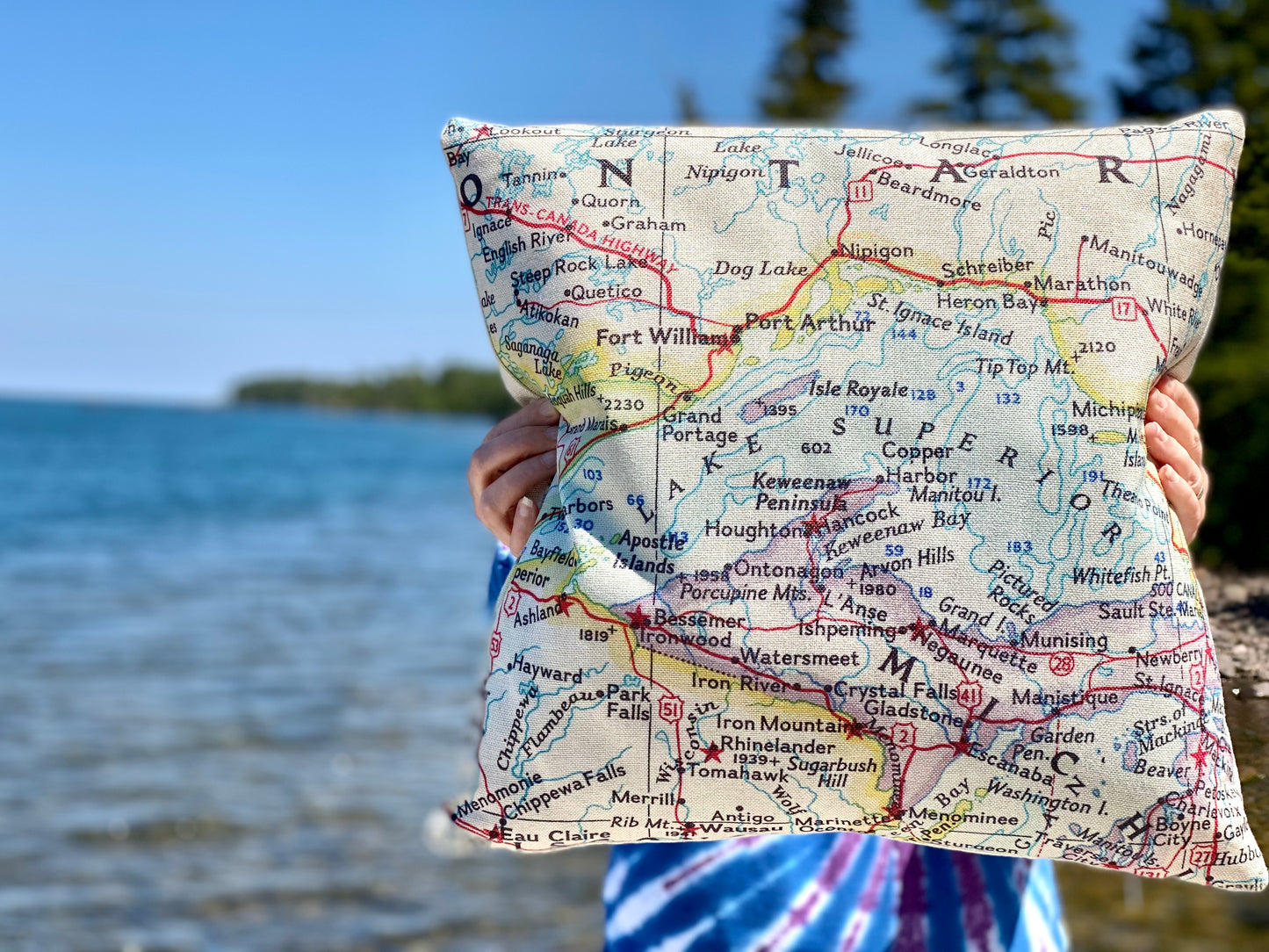 Custom Map Pillow | Personalized Location Pillow | Made to Order