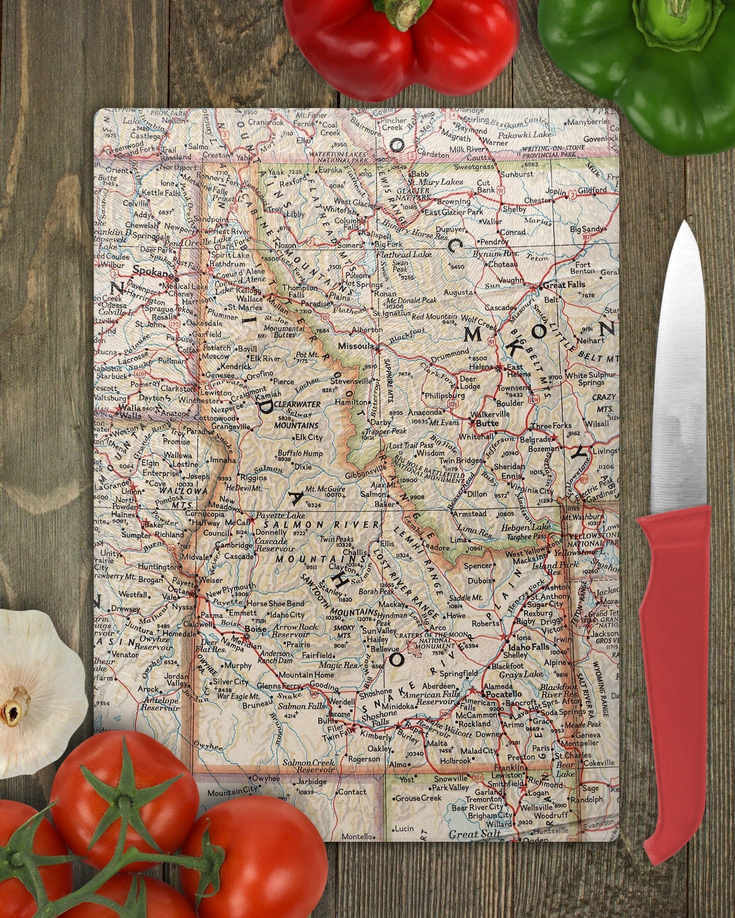 Idaho Map Cutting Board | Travel Gift | Kitchen Decor