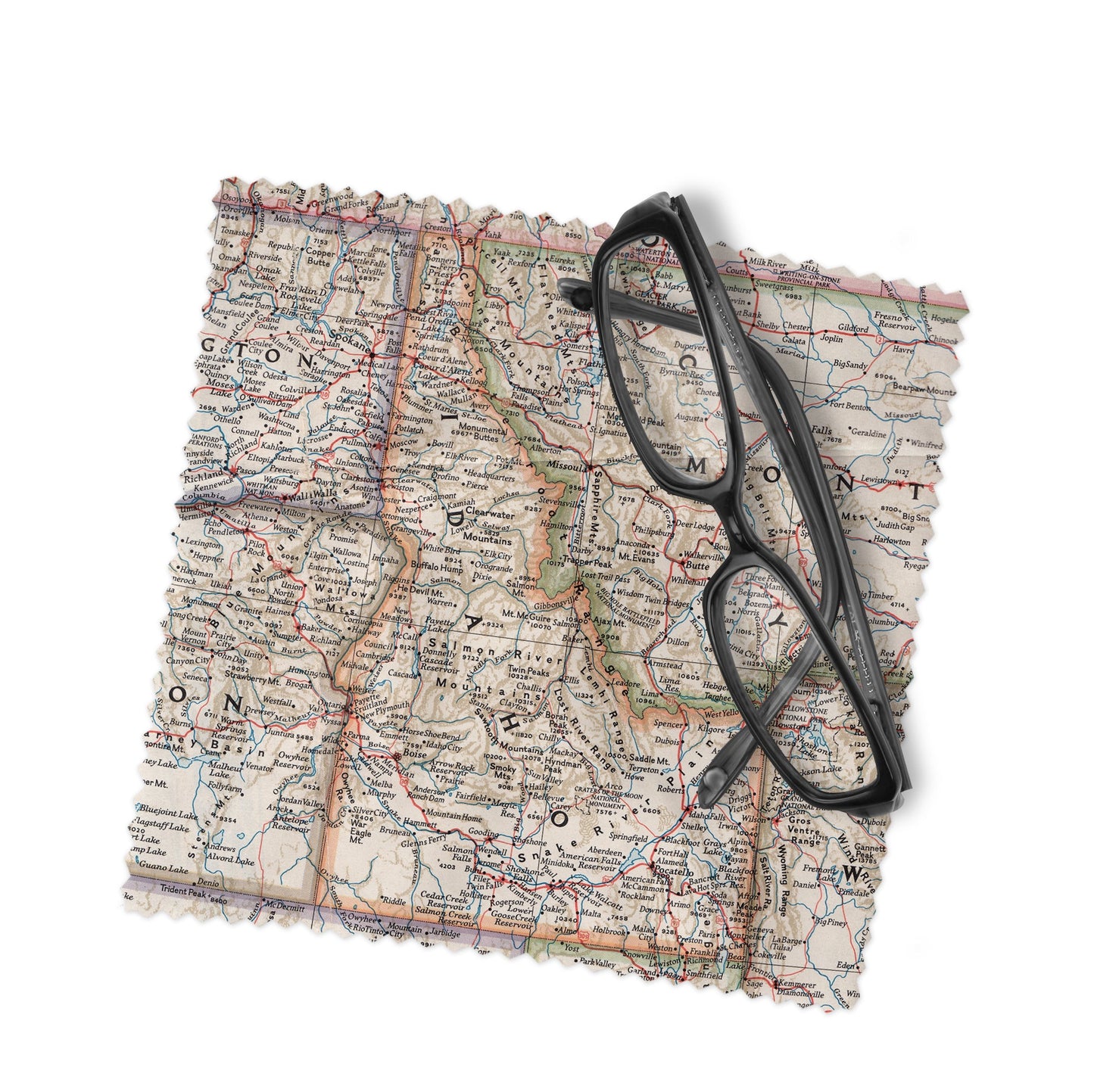 Idaho Map Lens Cloth | Idaho Microfiber Glasses Cleaner | Travel Gift