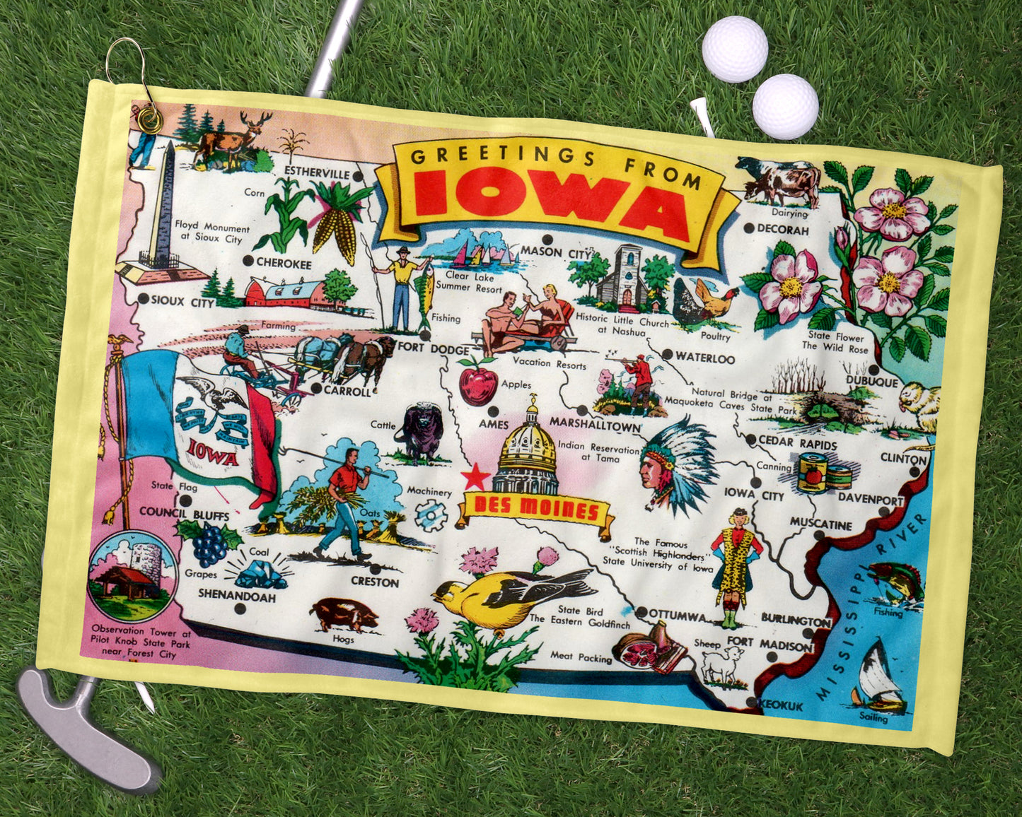 Iowa golf towel primary image