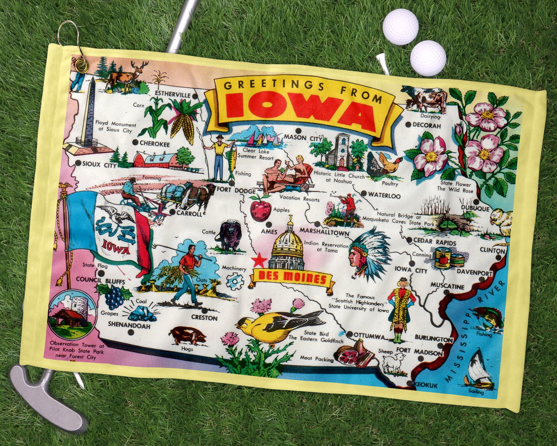 Iowa golf towel primary image