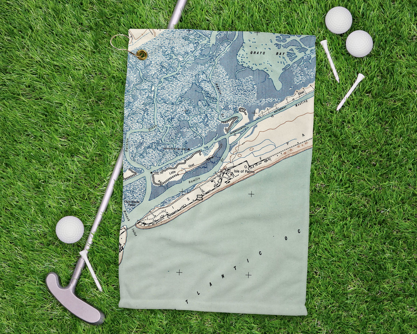 Isle of Palms South Carolina golf towel primary image