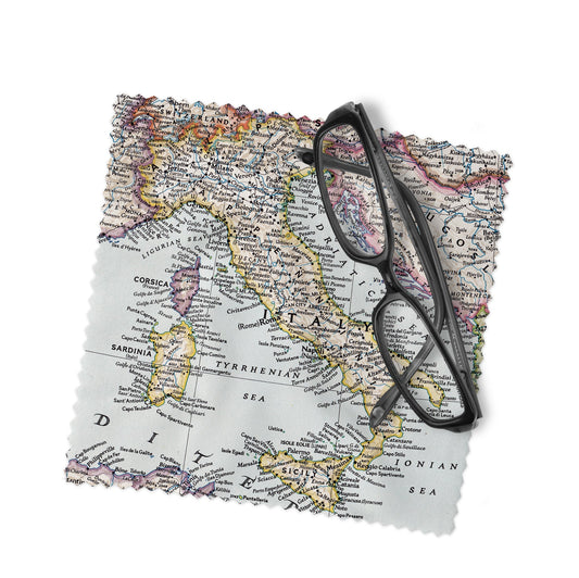 Italy Map Lens Cloth | Italy Microfiber Glasses Cleaner | Travel Gift