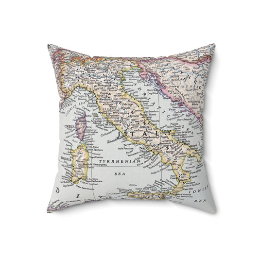 Italy vintage map pillow