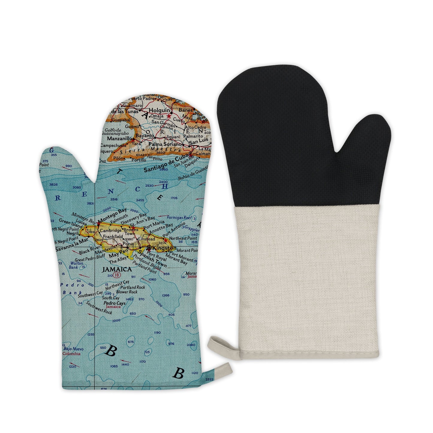 Jamaica Map Oven Mitt | Vintage-Inspired Kitchen Gift