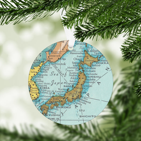 Japan Vintage Map Ornament