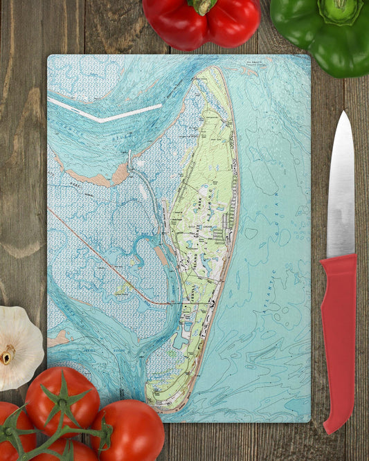 Jekyll Island Georgia Map Cutting Board | Travel Gift | Kitchen Decor