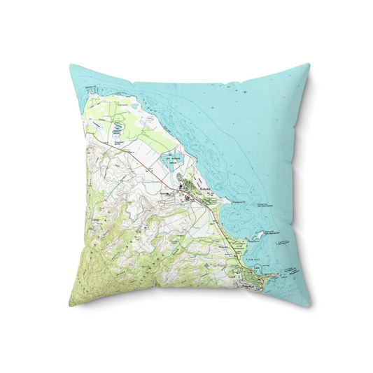 Kahuku Oahu vintage map pillow