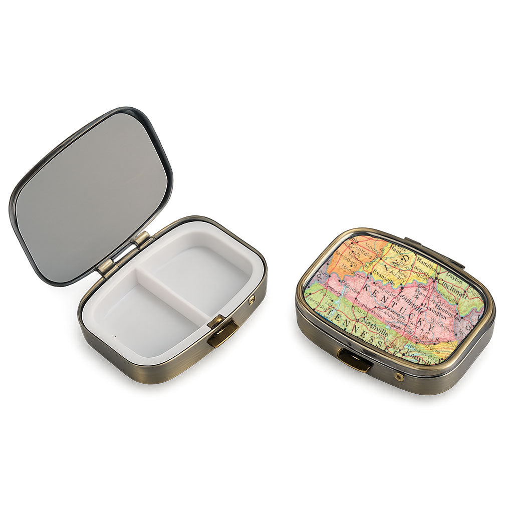 Kentucky vintage map pill case