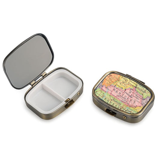 Kentucky vintage map pill case
