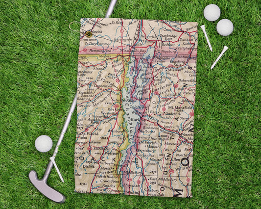 Lake Champlain New York golf towel primary image