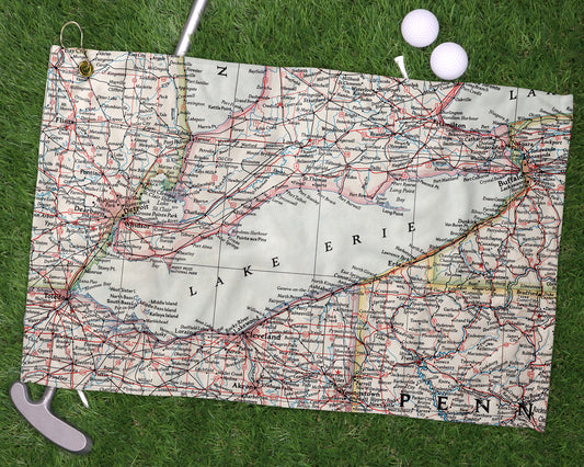 Lake Erie golf towel primary image