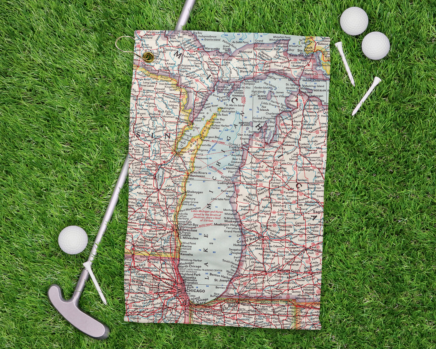 Lake Michigan golf towel primary image